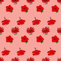 seamless pattern with poppies