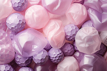 Bubble wrap dreams dreamy and whimsical image of bubble wrap in soft shades of pink and lavender, perfect for inspiring creativity and imagination, generative ai