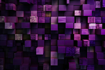 captivating display of layered rectangles in cool shades of purple, creating a sense of depth and intrigue, generative ai