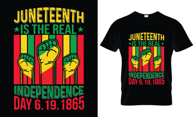 Happy Juneteenth day, Black History Month 19-06-1865. T-Shirt Vector Design Template,Jjuneteenth is the real independence day 6.19.1865