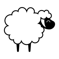 Sacrificial lamb on white background