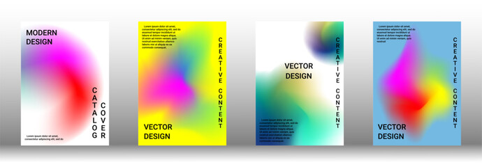 Artistic covers design. Creative fluid colors backgrounds. Set of abstract covers