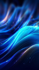 abstract futuristic background with pink, purple and blue glowing neon moving high speed wave lines lights. Data transfer concept Fantastic wallpaper, Generative ai