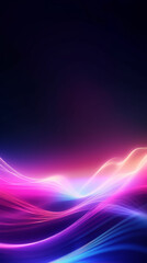 abstract futuristic background with pink, purple and blue glowing neon moving high speed wave lines lights. Data transfer concept Fantastic wallpaper, Generative ai - obrazy, fototapety, plakaty