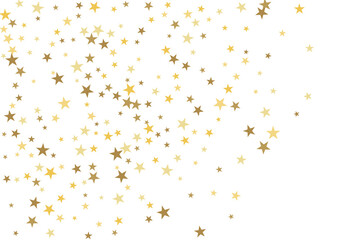 Obraz premium Star confetti. Gold casual confetti background. Bright design pattern.