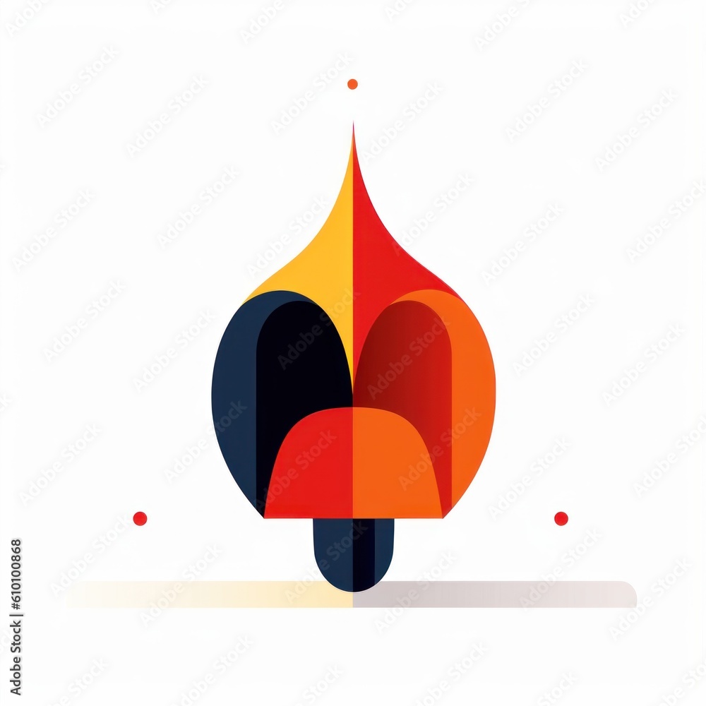 Aufkleber an abstract illustration of a fire hydrant. generative ai image.