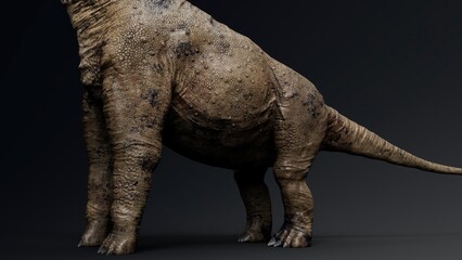 Fototapeta na wymiar Sauropod Brachiosaurus pose render of background. 3d rendering