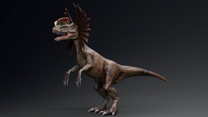 Dilophosaurus pose render of background. 3d rendering