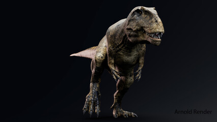 Giganotosaurus  pose render of background. 3d rendering