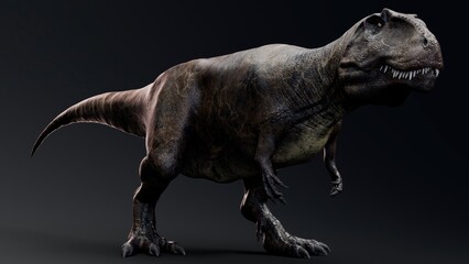 Obraz na płótnie Canvas Giganotosaurus pose render of background. 3d rendering