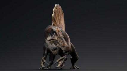 Spinosaurus  pose render of background. 3d rendering