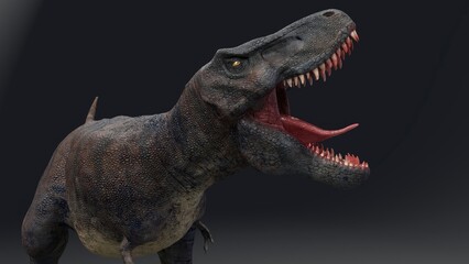 Tarbosaurus Bataar pose render of background. 3d rendering