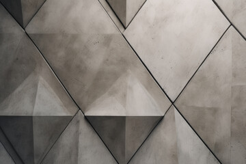 Minimalist Geometric Shapes in Rough Concrete Texture in Neutral Tones, generative ai