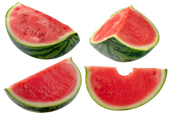 Tasty watermelon cut in half on an isolated background.