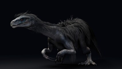 Therizinosaurus pose render of background. 3d rendering