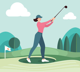 golfer on a golf course