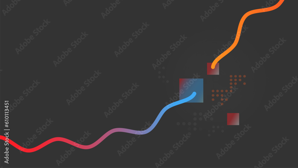 Poster dynamic wave modern abstract background