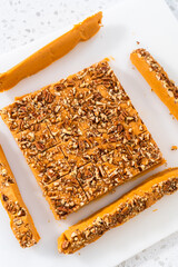 Pumpkin spice fudge with pecans