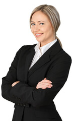 Beautiful smiling business woman in suit