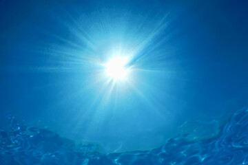 Underwater Sunlight Through Water Surface