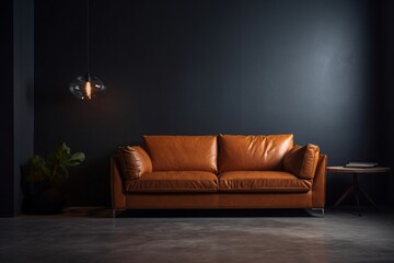 brown sofa in a room