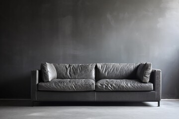 grey sofa in a room