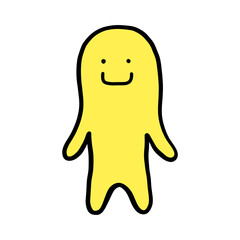 Human cartoon in different colors 