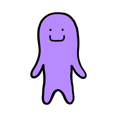 Human cartoon in different colors 