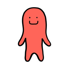 Human cartoon in different colors 