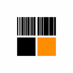 Unique windows logo design with barcode concept.