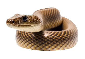 Fototapeta premium King cobra on transparent background. Generative AI.