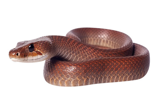 Indian snake on transparent background. Generative AI.
