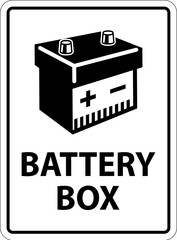 Symbol Battery Sign Battery Box On White Background