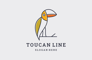 Toucan bird logo design. animal icon vector logotype