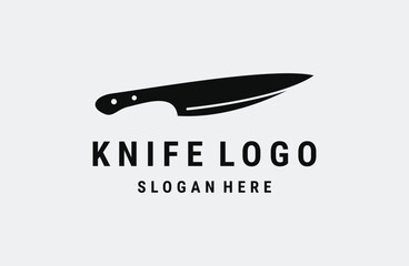 knife logo for cooking vector design template .