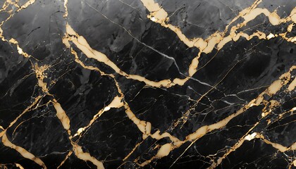Black and gold marble texture, marble background, high resolution marble, Generative AI