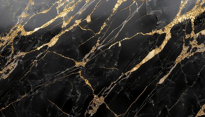 Fototapeta na wymiar Black and gold marble texture, marble background, high resolution marble, Generative AI