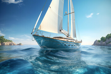 Fototapeta premium Summer Sports and Fitness Travel - Football, Gym Workouts, Tennis, Soccer, Basketball, Golf, MMA, Volleyball, Baseball, and Calisthenics for an Active Summer Sport Outdoor Bike Cycle Sky Generative Ai