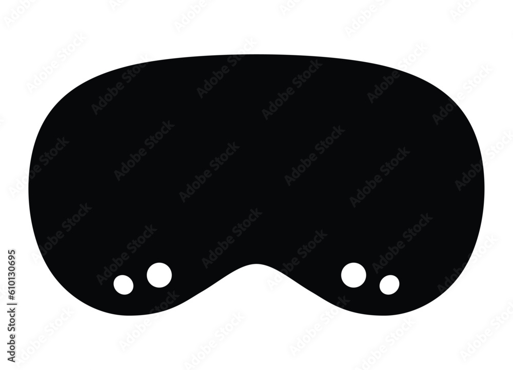Poster next generation augmented reality or ar headset flat vector icon for apps and websites