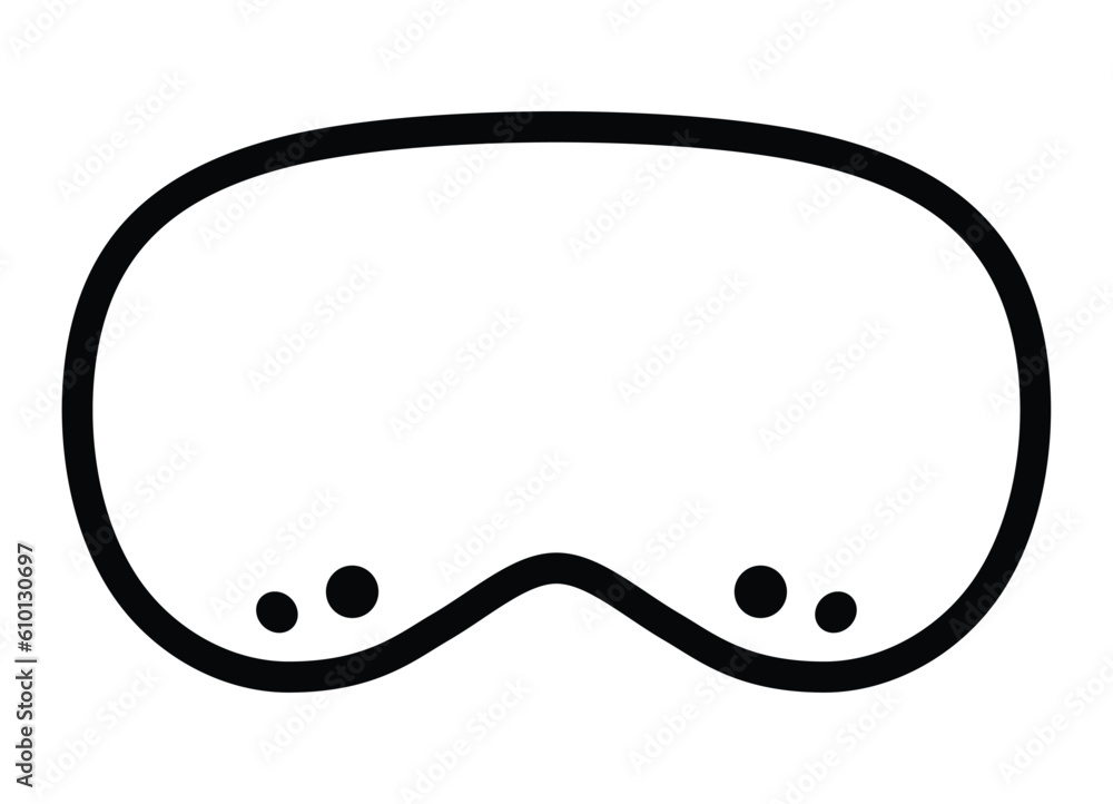 Aufkleber next generation augmented reality or ar headset line art vector icon for apps and websites