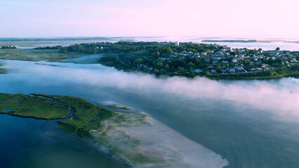 4k Foggy Day in Ipswich Bay/Crane Island - Boston, Massachusetts 