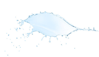 Obraz premium Splash of clear water on white background