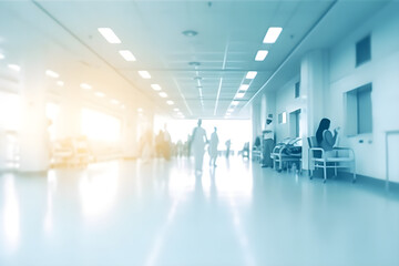 Blurred hospital interior - abstract medical background 