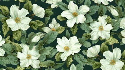 Vintage Retro Feeling Green and White Pestal Floral background pattern and wallpaper