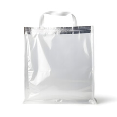 white shopping bag, white plastic bag, empty white plastic bag, international plastic bag free day Generative Ai