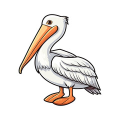 Feathered Friend: Cute 2D Pelican Illustration
