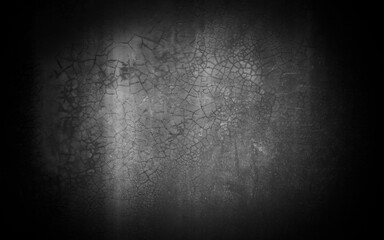 Old wall texture cement dark black gray background abstract grey color design are light with white gradient background.