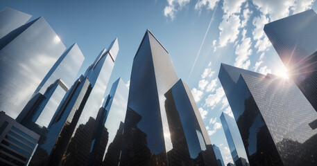 高層ビル群の風景｜Generative AI