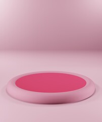 3d rounded podium or stage for product presentation or photography. Suitable for product advertisement.