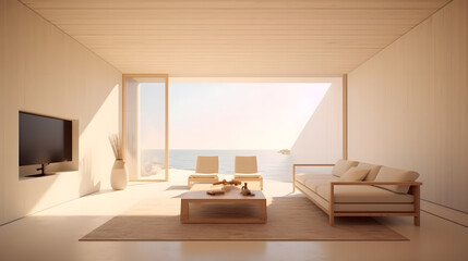 美しくモダンな部屋の背景